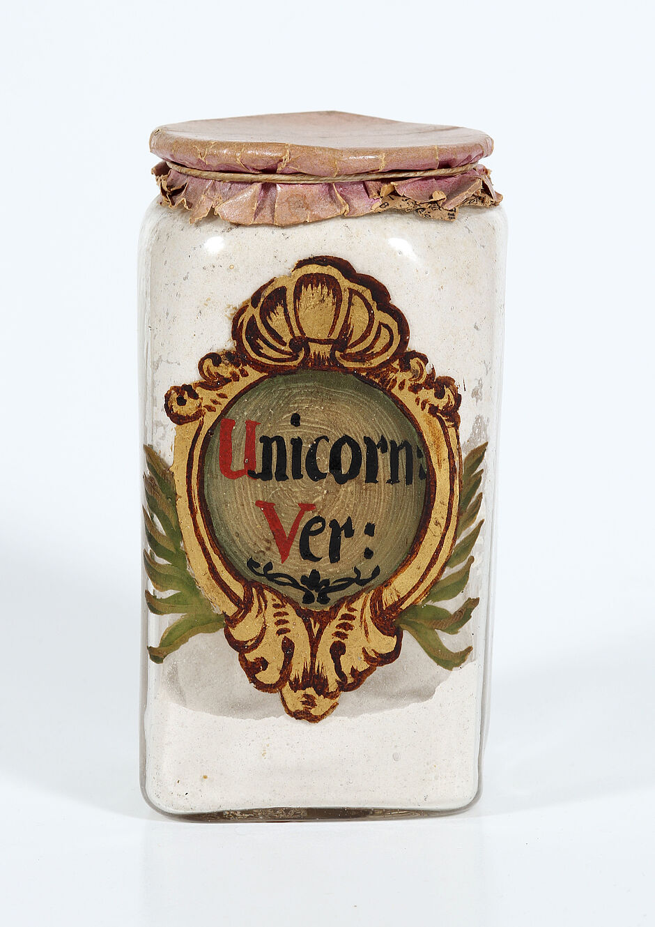 Leihgabe aus dem Deutschen Apotheken-Museum: Das "Wahre Einhorn" - "Unicornu verum" 18. Jh. Foto: Deutsche Apotheken Museum-Stiftung
